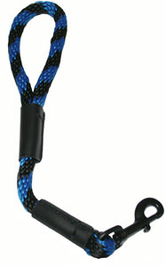 Black Ops Collection 1/2" Solid Braid Traffic Lead-Black/Blue Spiral