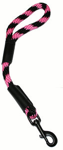 Black Ops Collection 1/2" Solid Braid Traffic Lead-Black/Pink Spiral