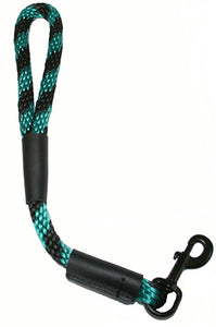 Black Ops Collection 1/2" Solid Braid Traffic Lead-Black/Teal Spiral
