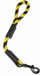 Black Ops Collection 1/2" Solid Braid Traffic Lead-Black/Yellow Spiral