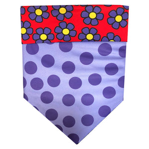 Sport Bandana - Purple Dots/Daisies