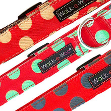 Load image into Gallery viewer, Polka Dot Dog Collars, Leads and Bows on Red - 3 Styles