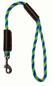 1/4" Solid Braid (Round) Traffic Lead-Lime Green/Pacific Blue Spiral
