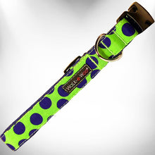 Load image into Gallery viewer, Polka Dot Dog Collars, Leads, and Bows - Neon - 4 Styles