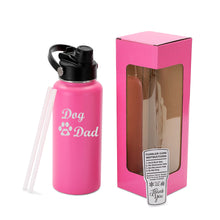 Load image into Gallery viewer, 32oz Engraved Hydro Water Bottle Dog Mom or Dog Dad
