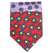 Load image into Gallery viewer, Sport Bandana - Purple Dots/Daisies