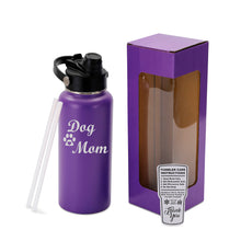 Load image into Gallery viewer, 32oz Engraved Hydro Water Bottle Dog Mom or Dog Dad