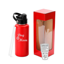 Load image into Gallery viewer, 32oz Engraved Hydro Water Bottle Dog Mom or Dog Dad