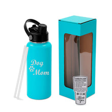 Load image into Gallery viewer, 32oz Engraved Hydro Water Bottle Dog Mom or Dog Dad
