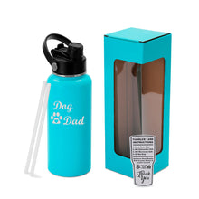 Load image into Gallery viewer, 32oz Engraved Hydro Water Bottle Dog Mom or Dog Dad
