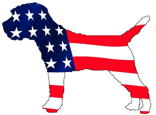 USA Border Terrier Dog Decal