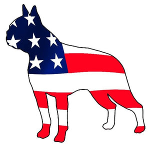 USA Boston Terrier Dog Decal