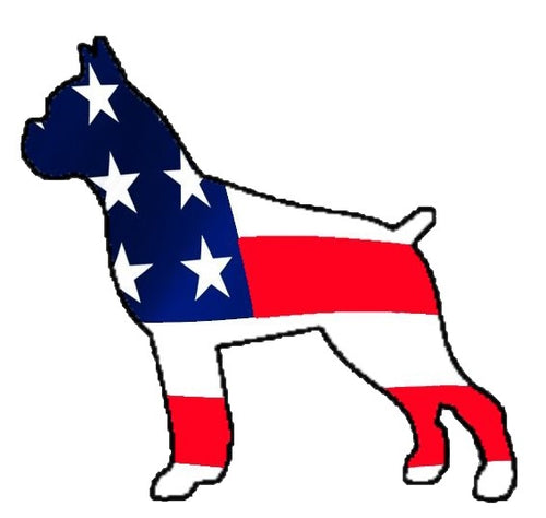 USA Boxer Dog Decal