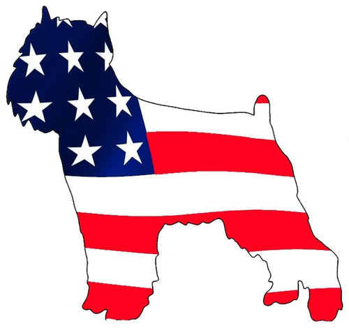 USA Brussels Griffon Dog Decal