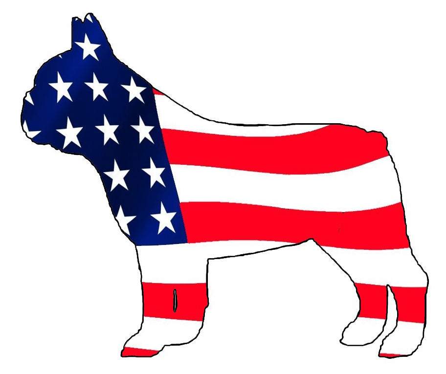 USA French Bulldog Dog Decal