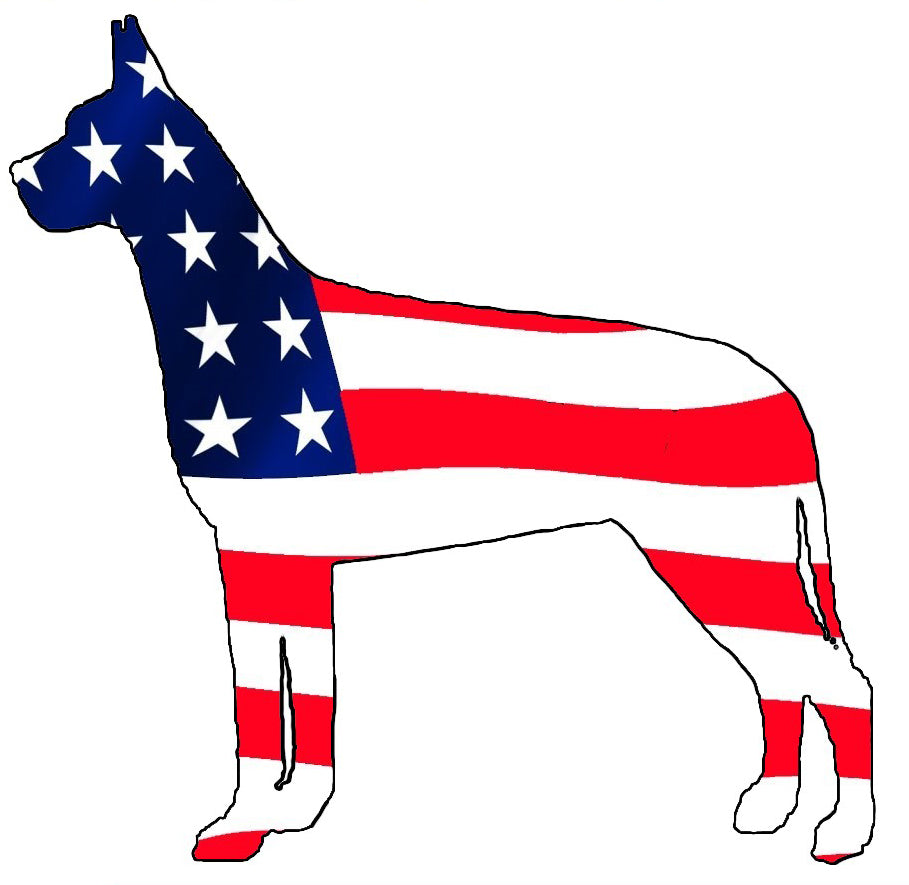 USA Great Dane Dog Decal