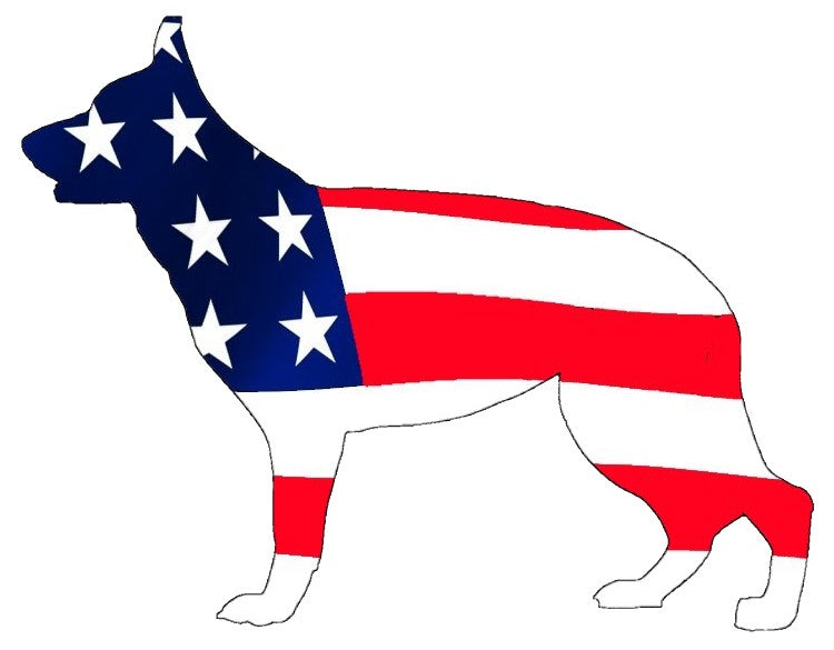 USA German Shepherd Dog Decal