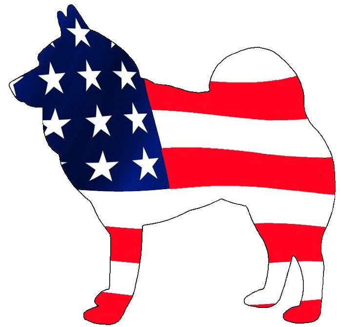 USA Norwegian Elkhound Dog Decal