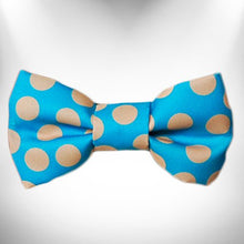 Load image into Gallery viewer, Polka Dot Dog Collars, Leads, and Bows - Tan Dots - 2 Styles