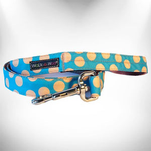 Polka Dot Dog Collars, Leads, and Bows - Tan Dots - 2 Styles