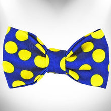 Load image into Gallery viewer, Polka Dot Dog Collars, Leads, and Bows on Blue - 5 Styles