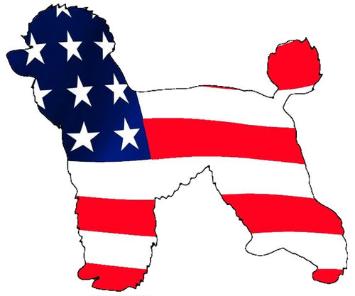 USA Poodle Dog Decal