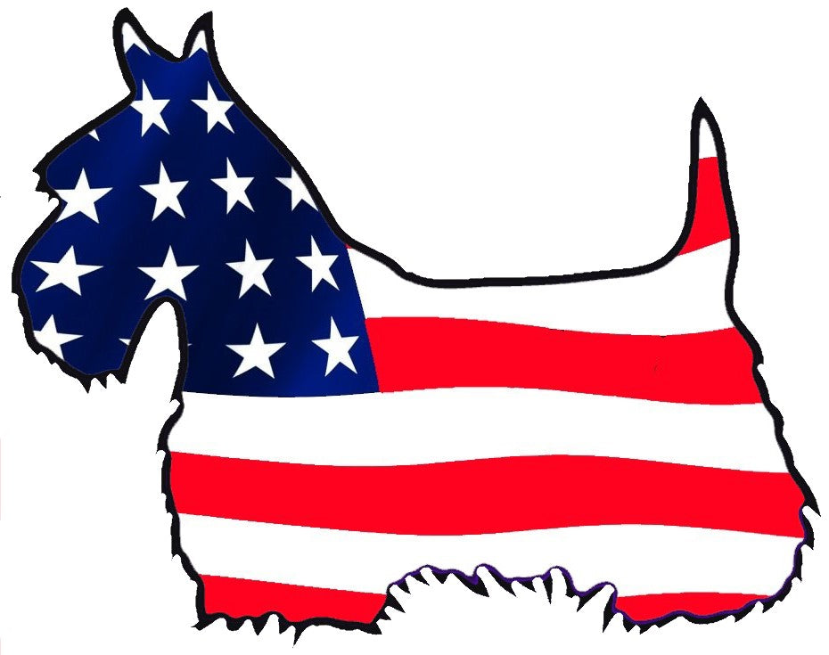 USA Scottish Terrier Dog Decal