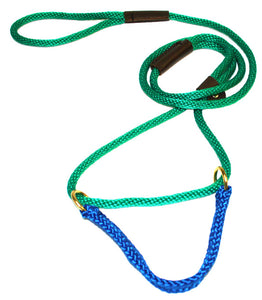 3/8" Solid Braid Martingale Style Lead Kelly Green