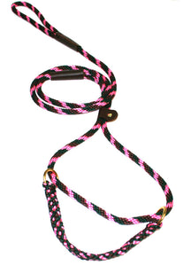 3/8" Solid Braid Martingale Style Lead Pink Camouflage