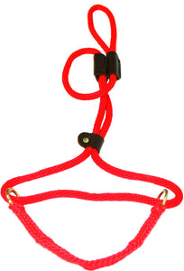 3/8" Solid Braid Martingale Style Lead Red