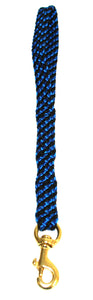 5/8" Flat Braid Traffic Lead Black/Blue Spiral