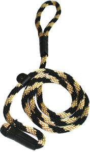 Black Ops Collection 1/2" Solid Braid Slip Lead  Black/Gold Spiral