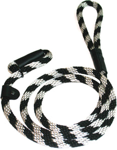 Black Ops Collection 1/2" Solid Braid Slip Lead  Black/Silver Spiral