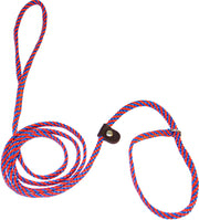 1/4" Flat Braid Slip Lead Blue/Orange Spiral