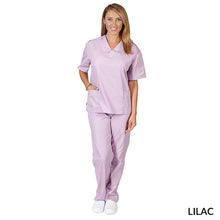 Load image into Gallery viewer, Lilac- Natural Uniforms Unisex Solid V-Neck Scrub Set
