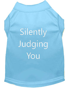 Silently Judging You Dog Shirt Baby Blue