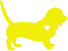 Load image into Gallery viewer, Heart Basset Hound Dog Decal