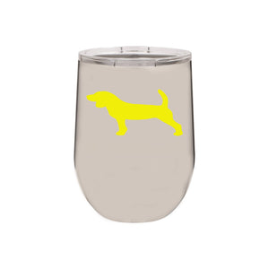 Beagle 12 oz Vacuum Insulated Stemless Wine Glass