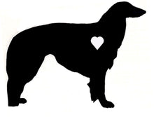 Load image into Gallery viewer, Heart Borzoi Dog Decal