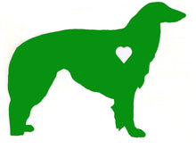 Load image into Gallery viewer, Heart Borzoi Dog Decal