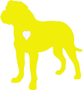 Heart Bullmastiff Dog Decal