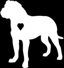 Load image into Gallery viewer, Heart Bullmastiff Dog Decal