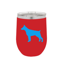 Load image into Gallery viewer, Doberman Pinscher 12 oz Vacuum Insulated Stemless Wine Glass