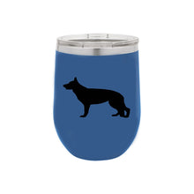 Load image into Gallery viewer, German Shepherd 12 oz Vacuum Insulated Stemless Wine Glass