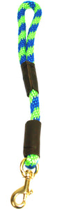 1/2" Solid Braid Traffic Lead Lime Green/Pacific Blue Spiral