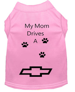 Baby Pink Dog Shirt- My Dad/ Mom Drives A