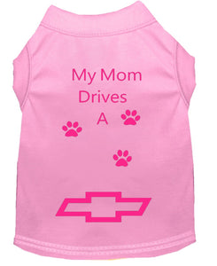 Baby Pink Dog Shirt- My Dad/ Mom Drives A