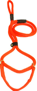 1/2" Solid Braid Martingale Style Lead Orange