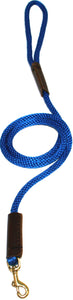 3/8" Solid Braid Snap Lead Pacific Blue