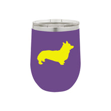 Load image into Gallery viewer, Pembroke Welsh Corgi 12 oz Vacuum Insulated Stemless Wine Glass